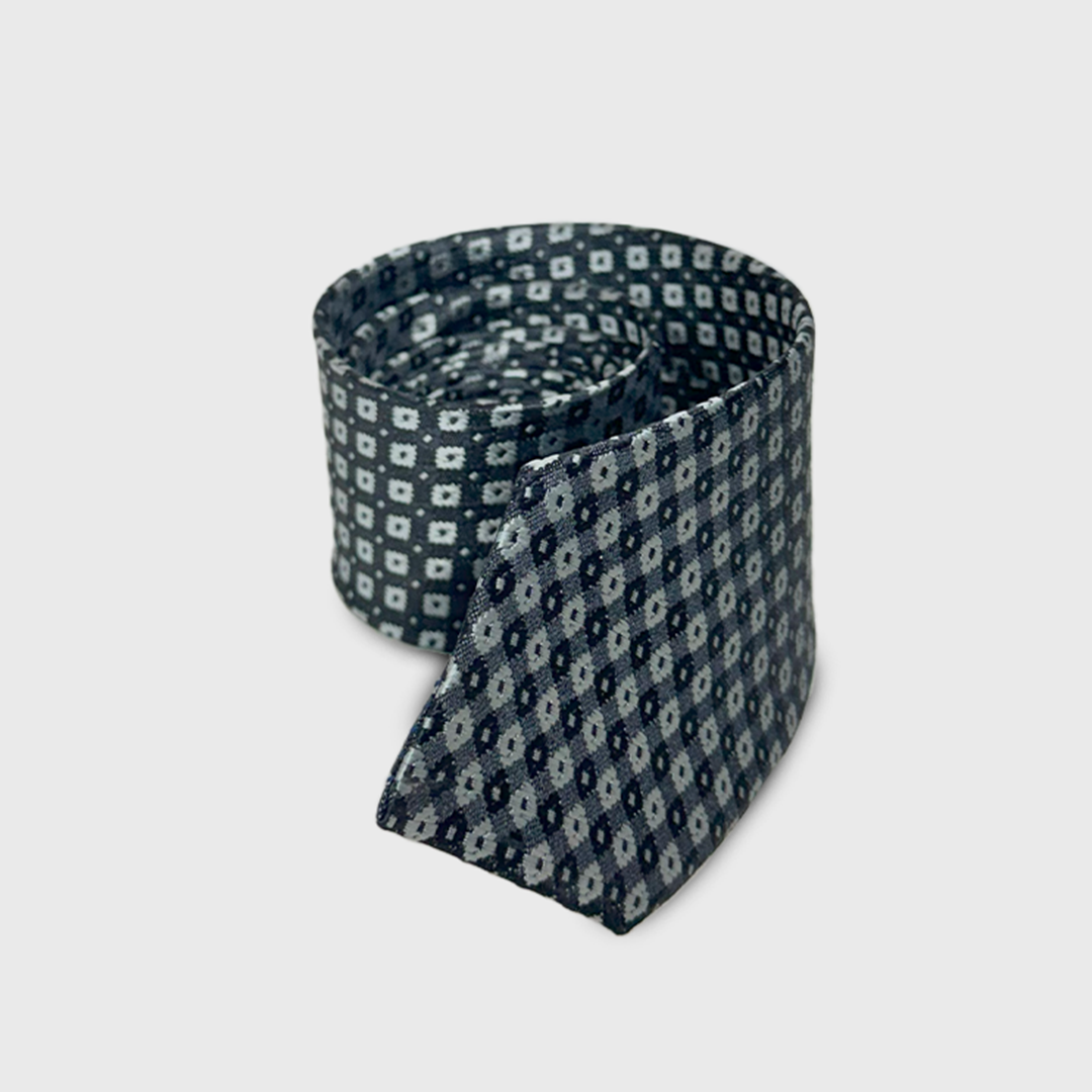 Darelooks Men's Classic Tie (Black & White)